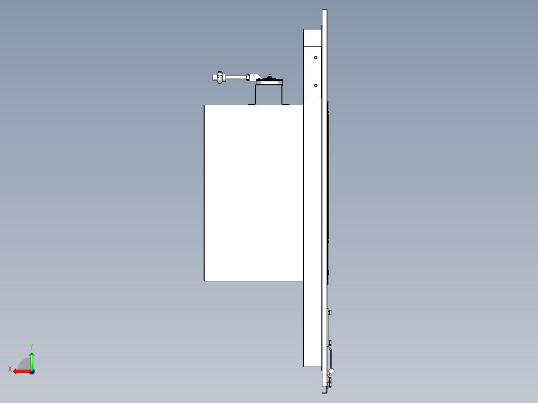 带百叶窗单开门后视图
