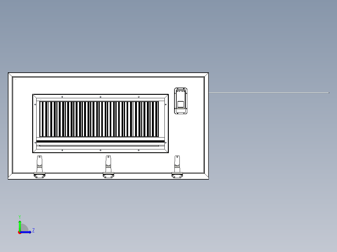 带百叶窗单开门左视图