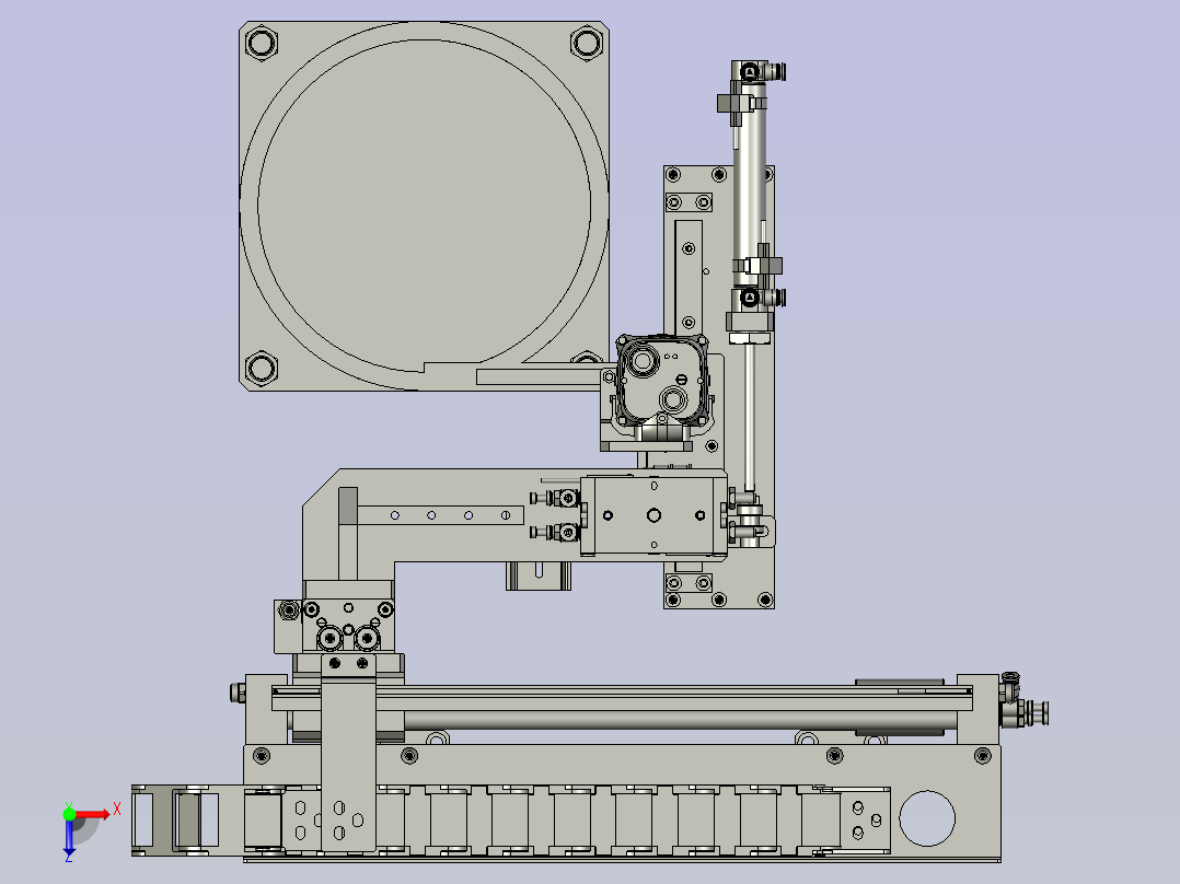 CZXD200320-04固定器上料机构俯视图