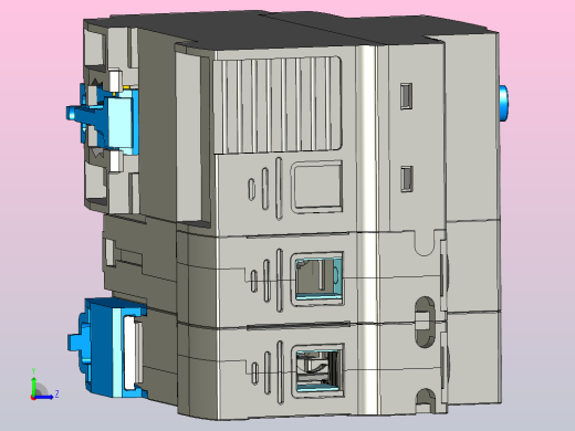 NB7LE-63&amp;2P&amp;剩余电流动作断路器三维模型202307左视缩略图