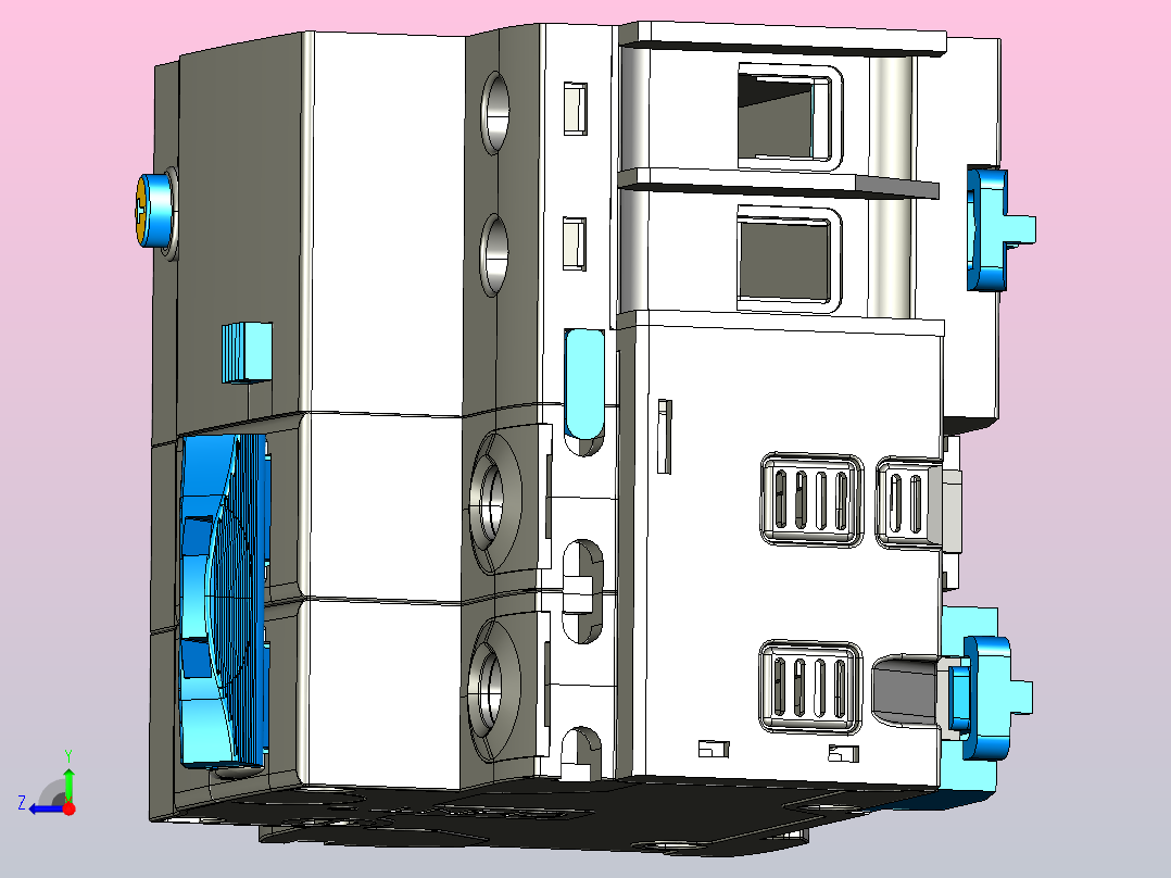 NB7LE-63&amp;2P&amp;剩余电流动作断路器三维模型202307右视图
