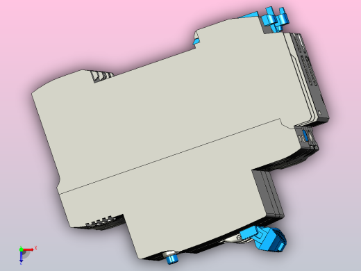 NB7LE-63&amp;2P&amp;剩余电流动作断路器三维模型202307俯视缩略图