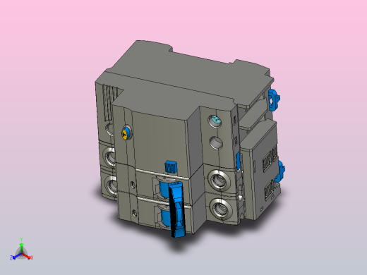 NB7LE-63&amp;2P&amp;剩余电流动作断路器三维模型202307正等轴测缩略图