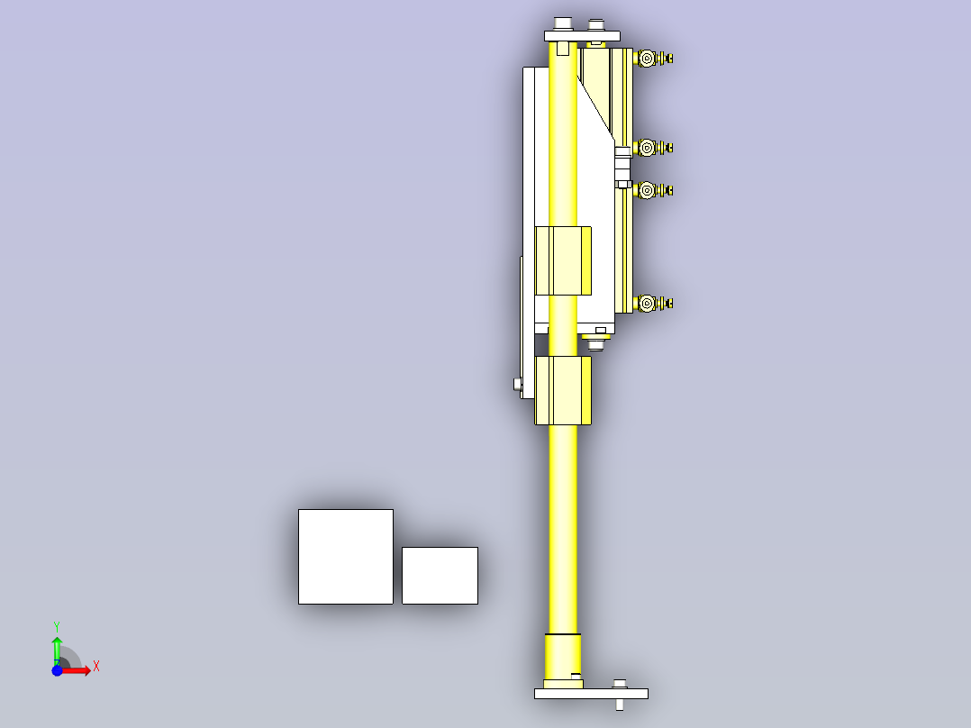 一款双位置卷帘门3D图纸前视图