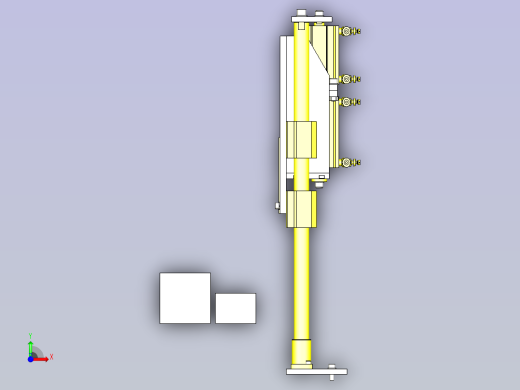 一款双位置卷帘门3D图纸前视缩略图