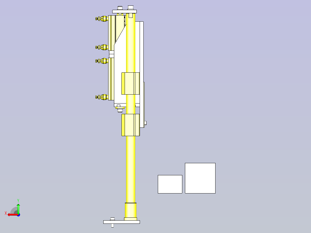 一款双位置卷帘门3D图纸后视图