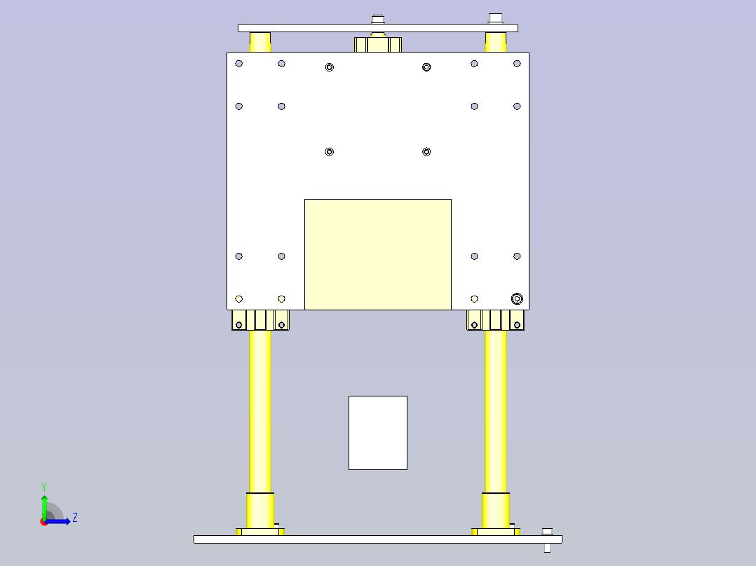 一款双位置卷帘门3D图纸左视图