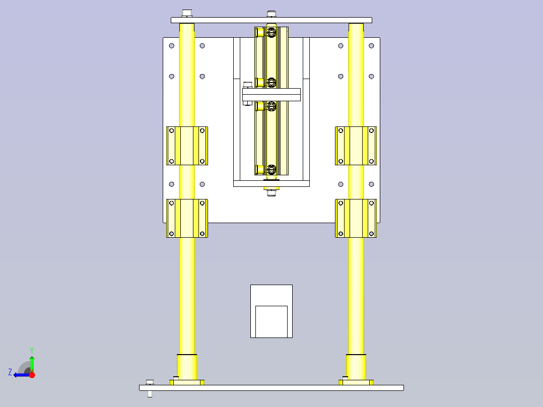 一款双位置卷帘门3D图纸右视图