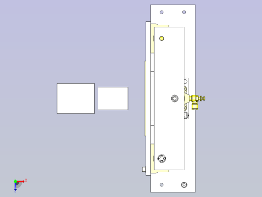 一款双位置卷帘门3D图纸俯视缩略图
