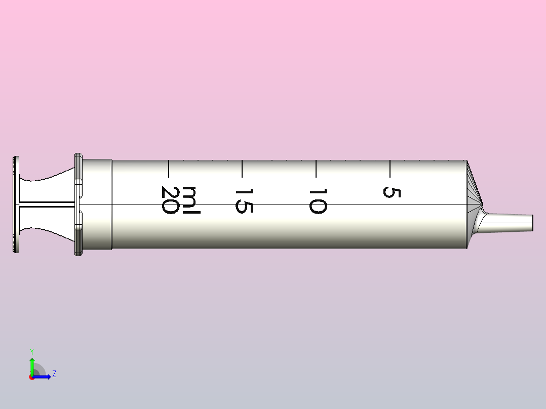 医疗注射器设计左视图