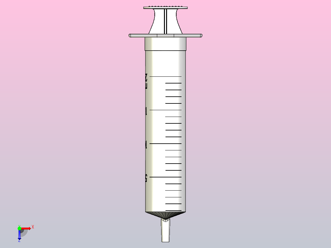 医疗注射器设计俯视图