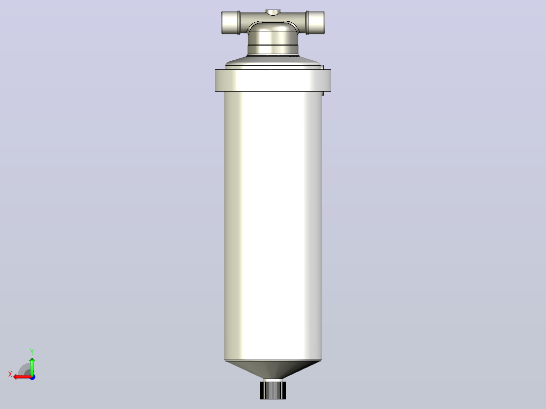 水过滤器后视图