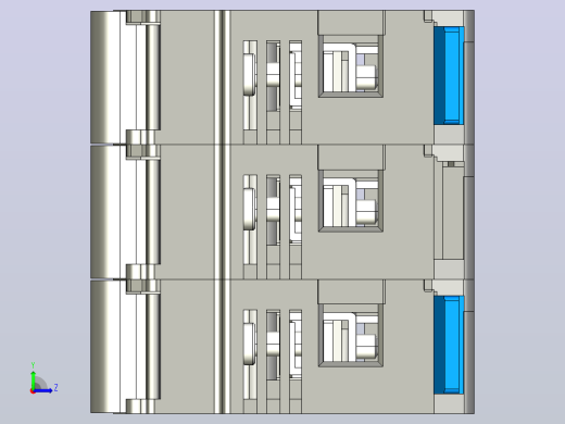 NRT28-63 3P熔断器支持件-底座三维模型 202012左视缩略图