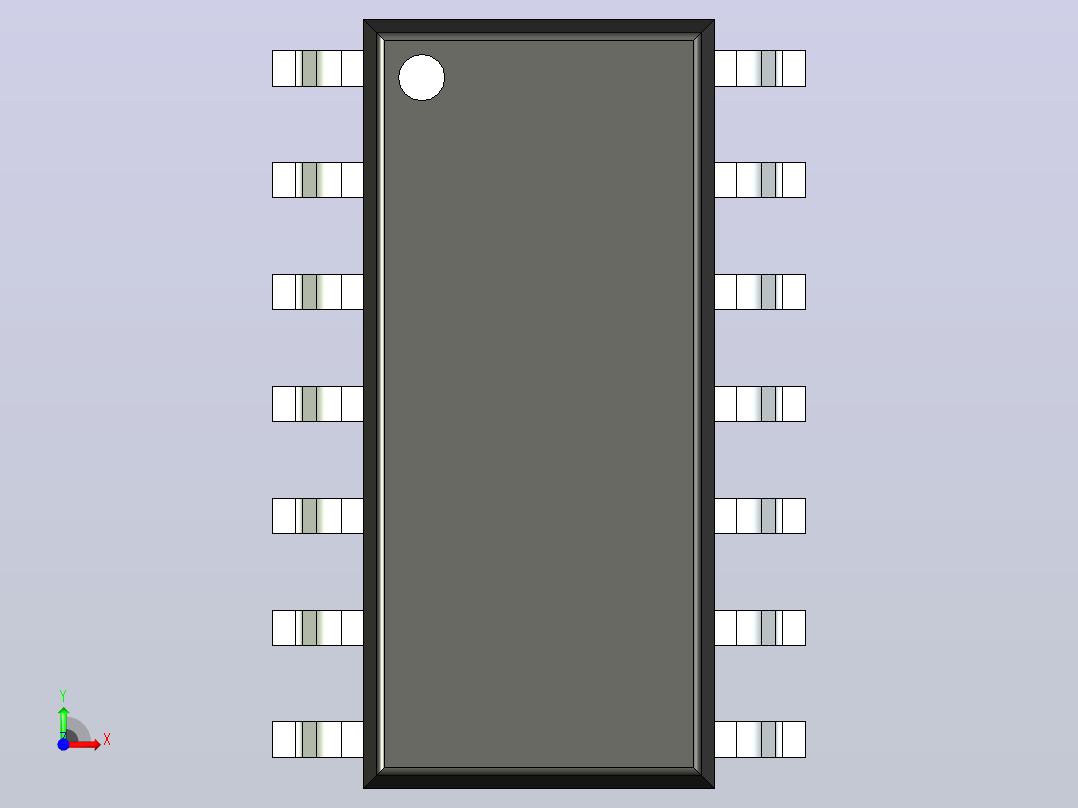 106x SOIC 封装（小外形集成电路）SOIC127P600X173-14N前视图