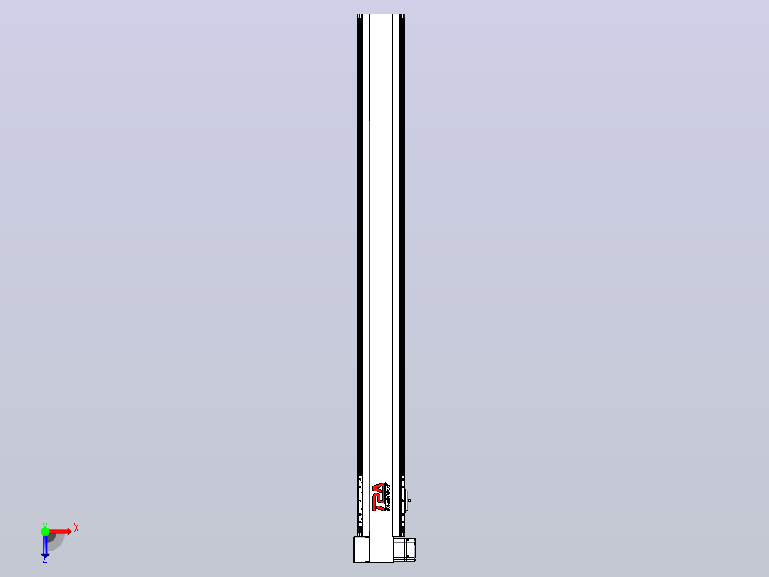 皮带直线轴半封闭可选导轨TPA-HNB-120D-110-L1100-LP-Y-P40-N3俯视图
