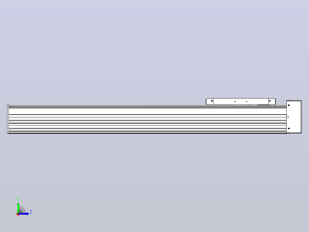 滚珠丝杠直线轴带导轨全封闭TPA-HCR-202D-2510C-L650-MR-C-P75-N3左视图