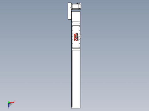伺服电机集成皮带传动直线执行器TPA-OCB-120-224-L650-MR-P75-N3俯视缩略图
