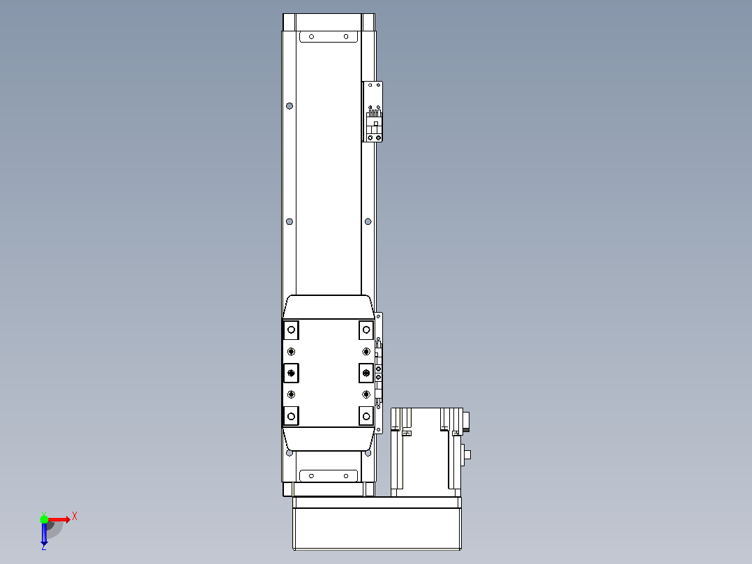 滚珠丝杠直线轴内置导轨TPA-GCR-80-1610C-L200-ML-M40-N3俯视图