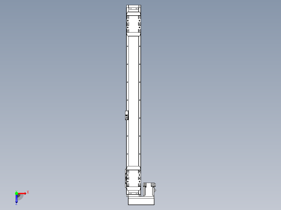 滚珠丝杠线性轴TPA-GCRS-80-1610C-L325-ML-M20-N3俯视图