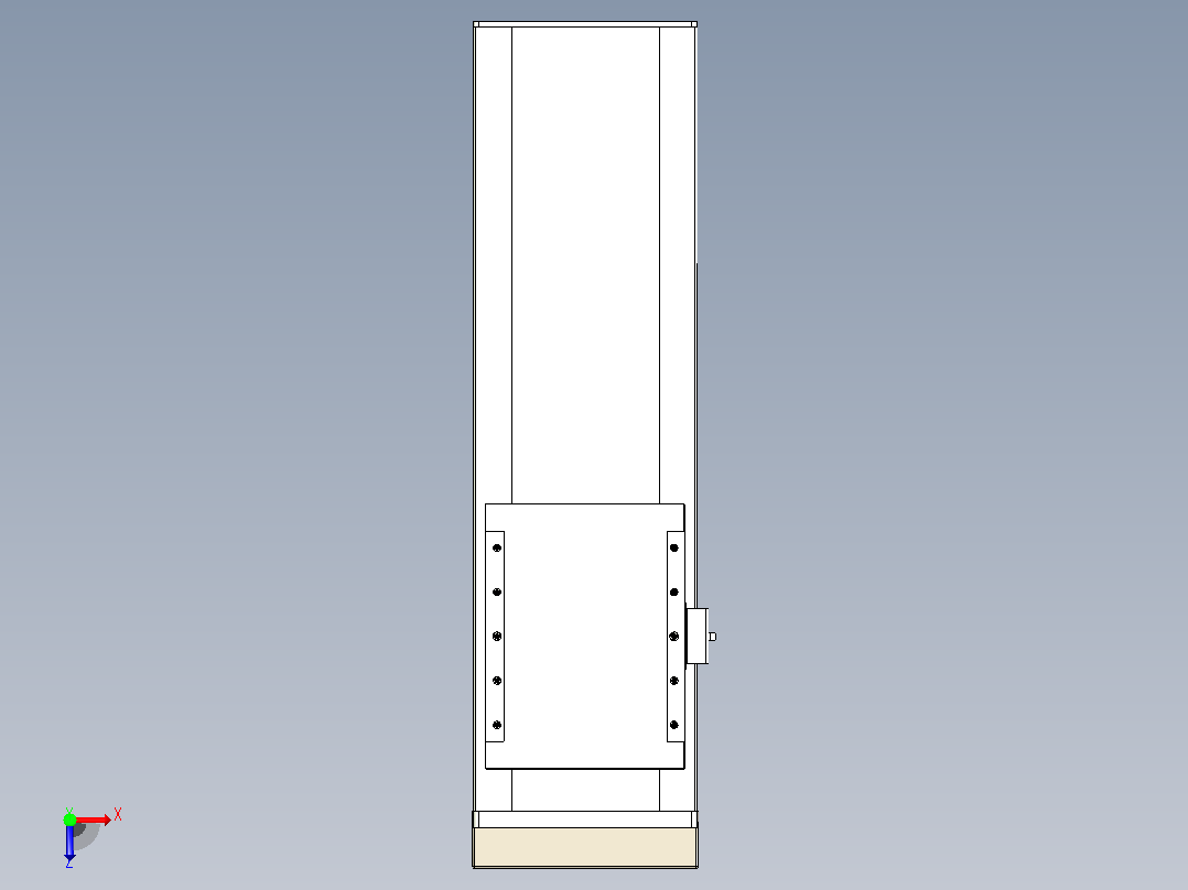 滚珠丝杠直线轴带导轨全封闭TPA-HCR-202D-2510C-L400-MP-C-P75-N3俯视图
