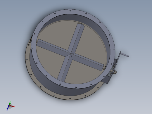 手动风门 百页窗 管道 阀门 气动件 solidwork三维建模 UG3D图