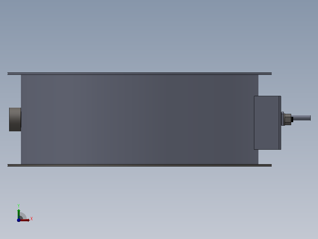 手动风门 百页窗 管道 阀门 气动件 solidwork三维建模 UG3D图前视图