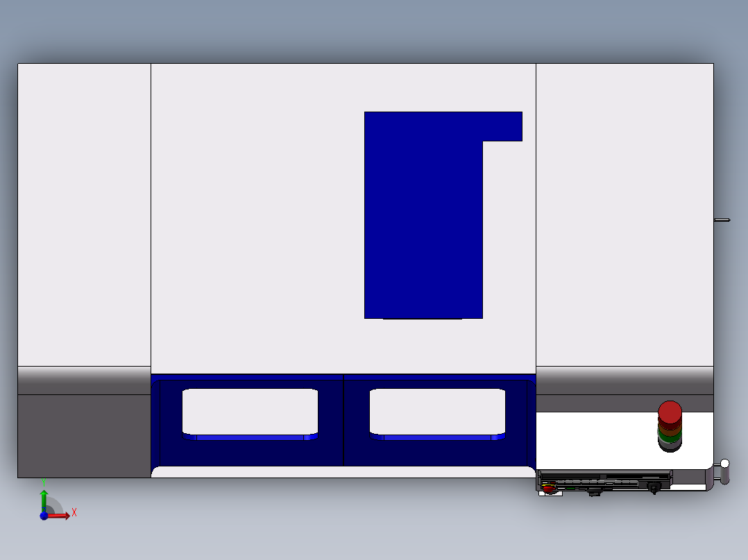 JCS-018立时加工中心主轴箱及(sw+说明书+cad)前视图