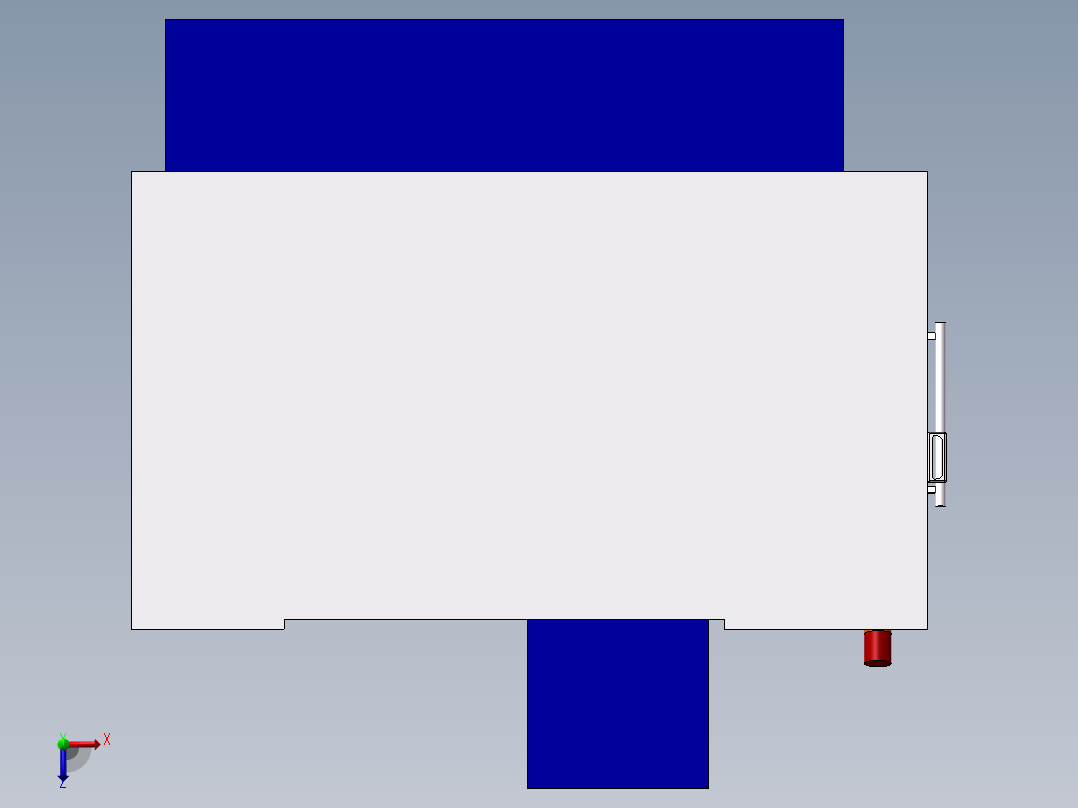 JCS-018立时加工中心主轴箱及(sw+说明书+cad)俯视图