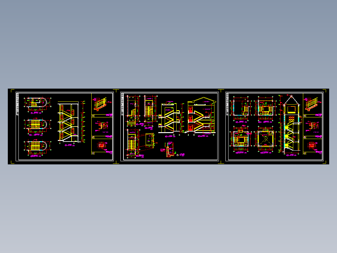栏杆及阳台节点大样图（建筑cad图纸）CAD图纸