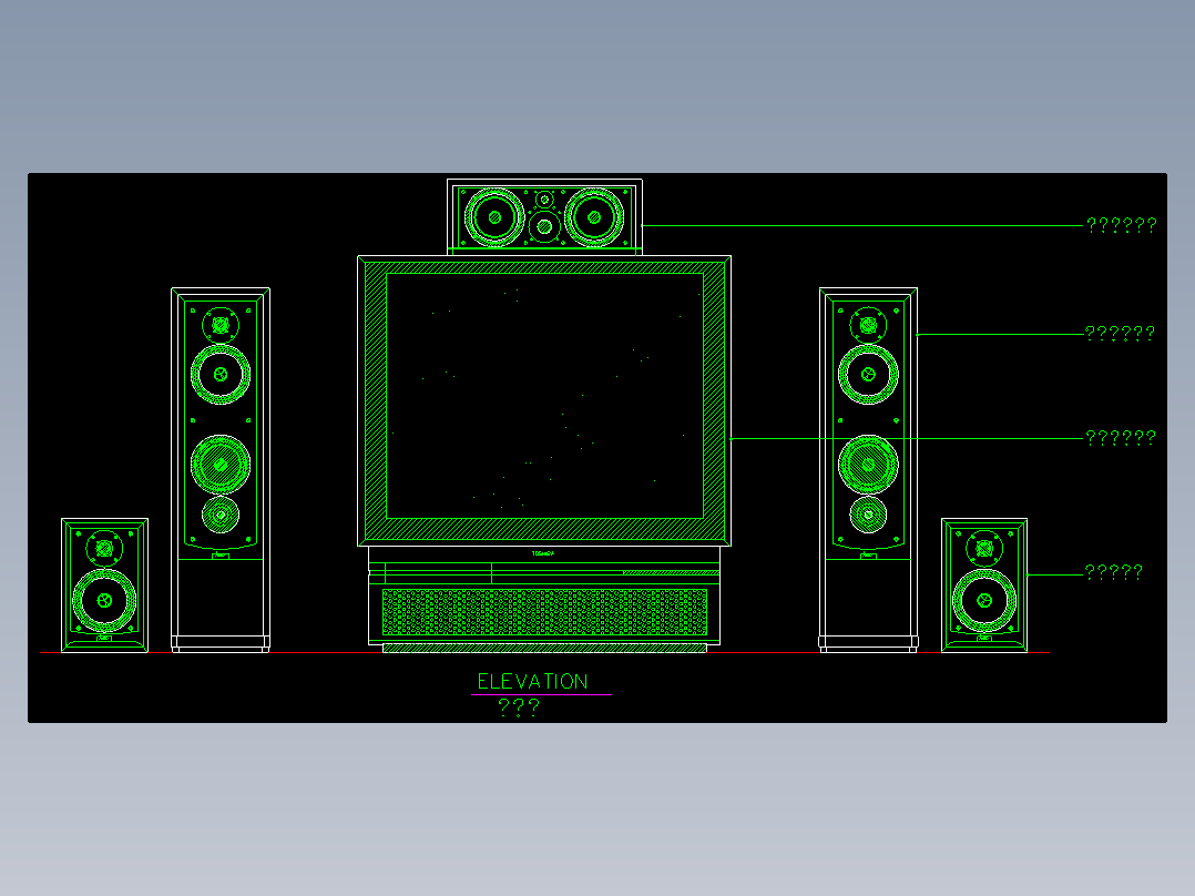 CAD室内设计施工图常用图块之家用电器