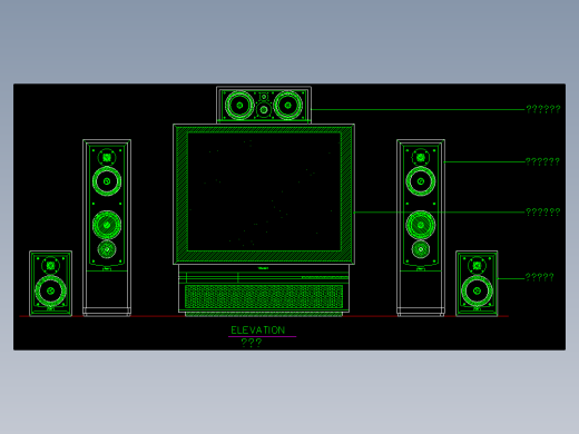 CAD室内设计施工图常用图块之家用电器
