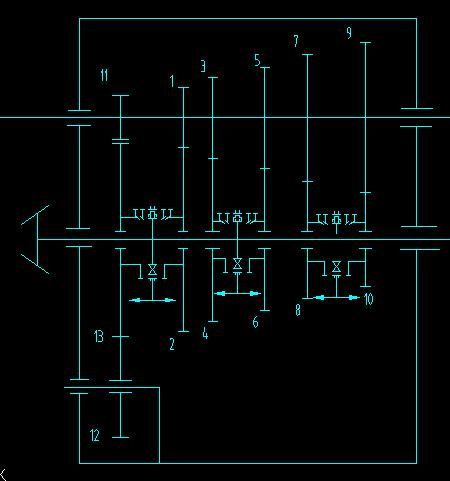两轴五档变速器课程设计图