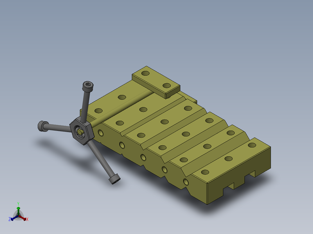 磨針夾具正等轴测图