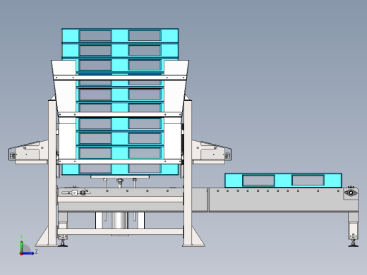 自动托盘分配机托盘栈板输送机3d左视缩略图