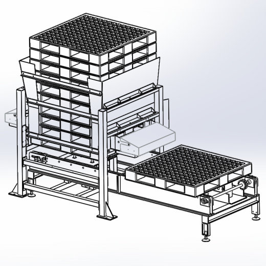 自动托盘分配机托盘栈板输送机3d缩略图