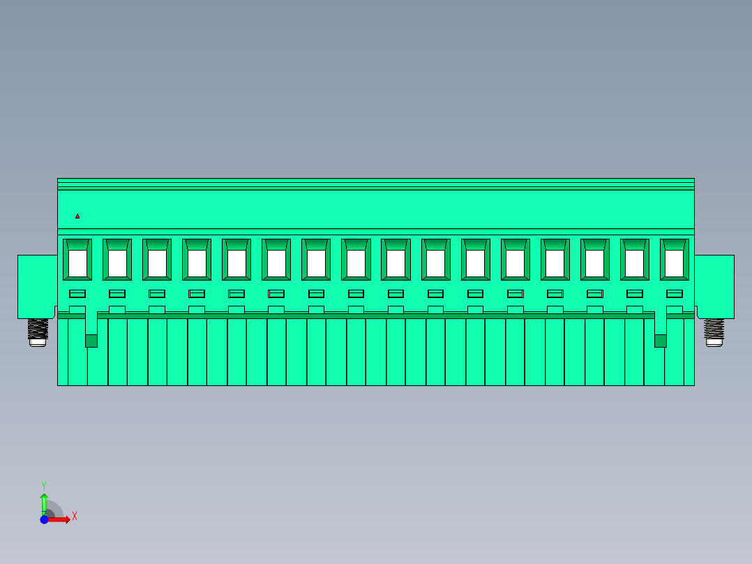 DEGSON 2EDG（M） 系列 5.0mm 螺丝锁紧可插拔接线端子组-2EDGKAM-5.0-16P-14-00AH前视图