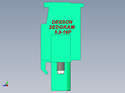 DEGSON 2EDG（M） 系列 5.0mm 螺丝锁紧可插拔接线端子组-2EDGKAM-5.0-16P-14-00AH右视缩略图