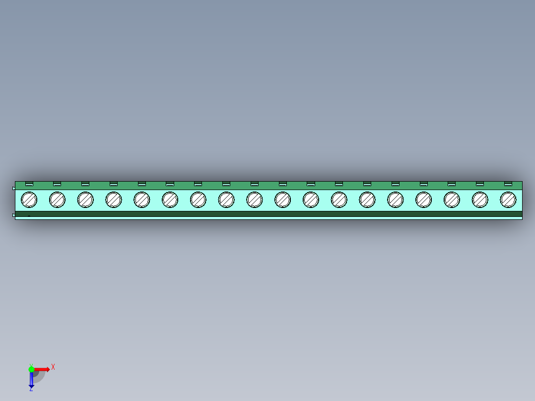 DEGSON DG128 系列 5.07.5mm 接线端子-DG128-7.5-18P-14-00AH俯视图