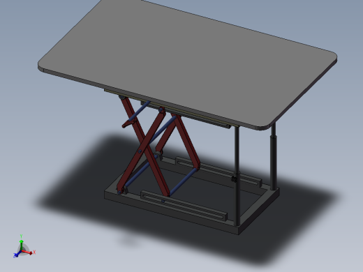 工作台高度调整机构