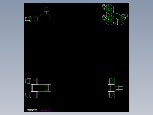 方型鉸鏈SQH,SQS(B)-2D多系列多零件图纸模型