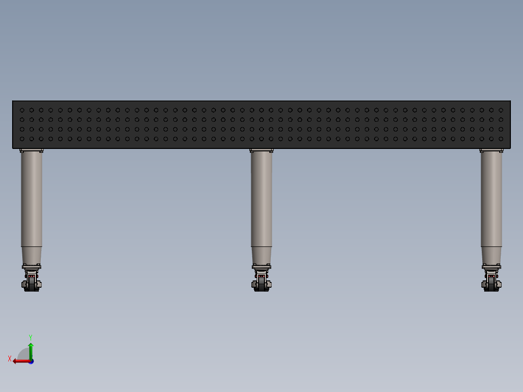 焊接夹具工作台后视图