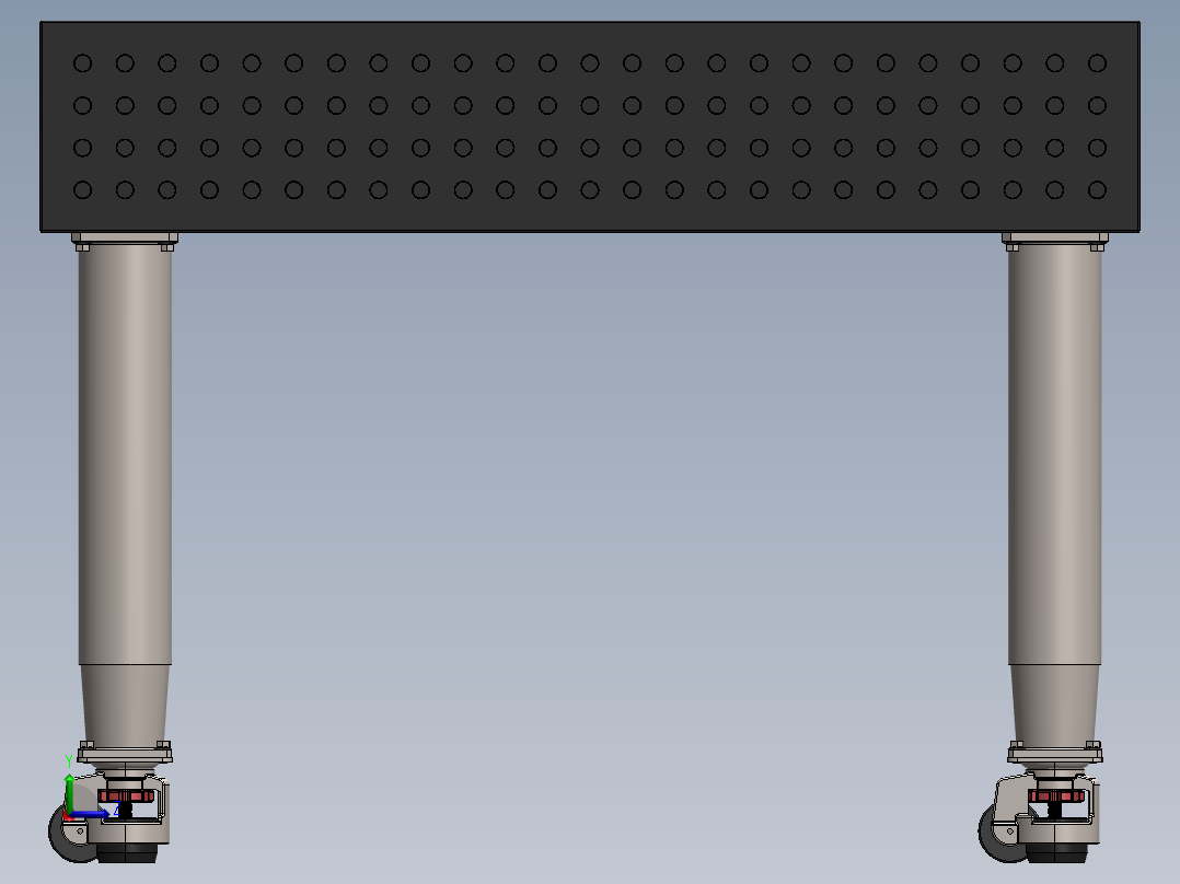 焊接夹具工作台左视图