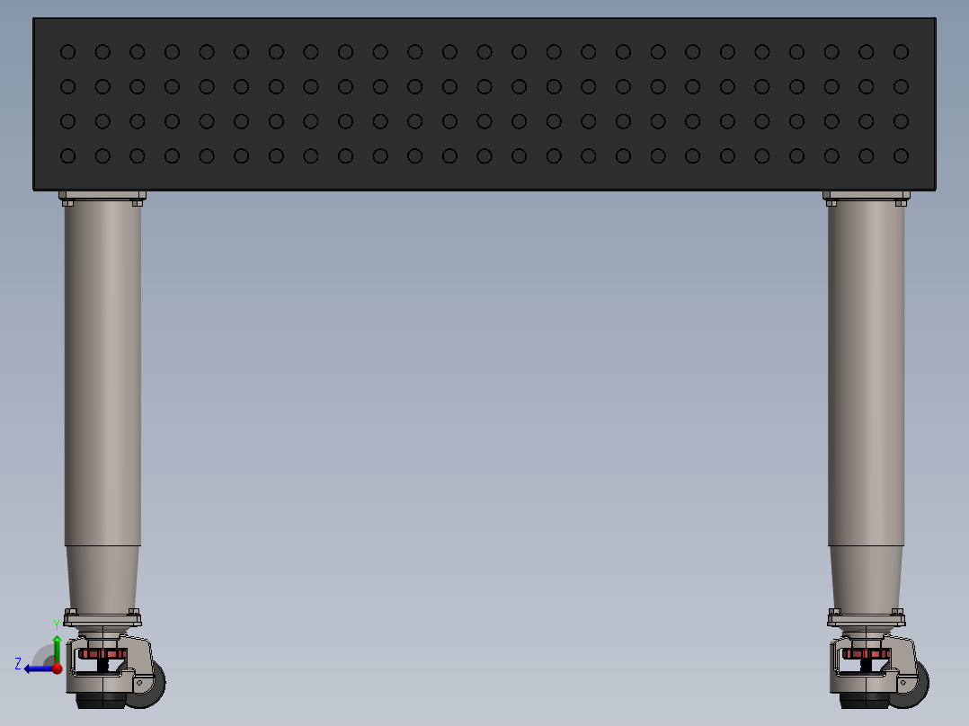 焊接夹具工作台右视图