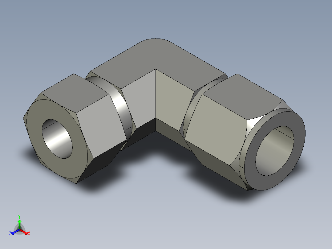 卡套式工业通用硬管接头10_c6bu-s主视图