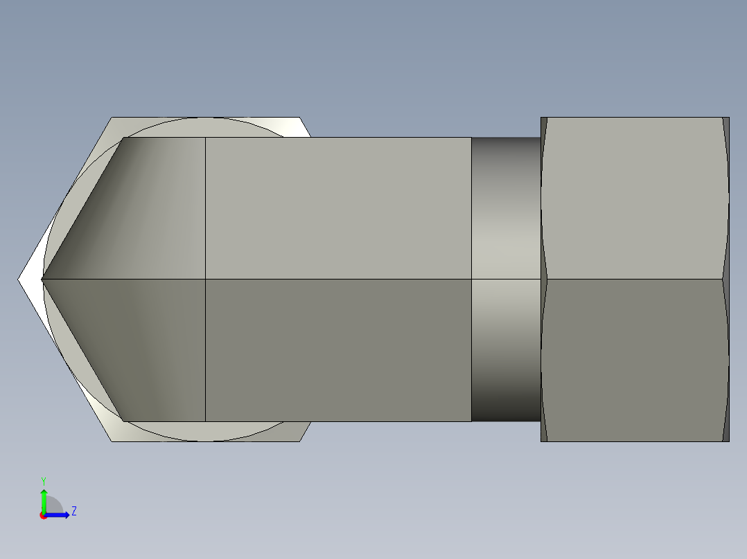 卡套式工业通用硬管接头10_c6bu-s左视图