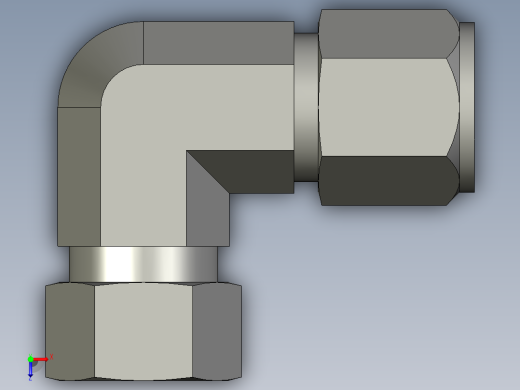 卡套式工业通用硬管接头10_c6bu-s俯视缩略图