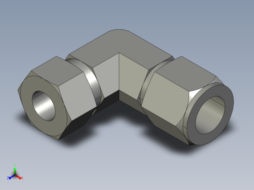 卡套式工业通用硬管接头10_c6bu-s正等轴测缩略图