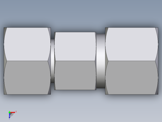 卡套式工业通用硬管接头EO_Distance_piece_adapter_DA10ZSCF俯视缩略图