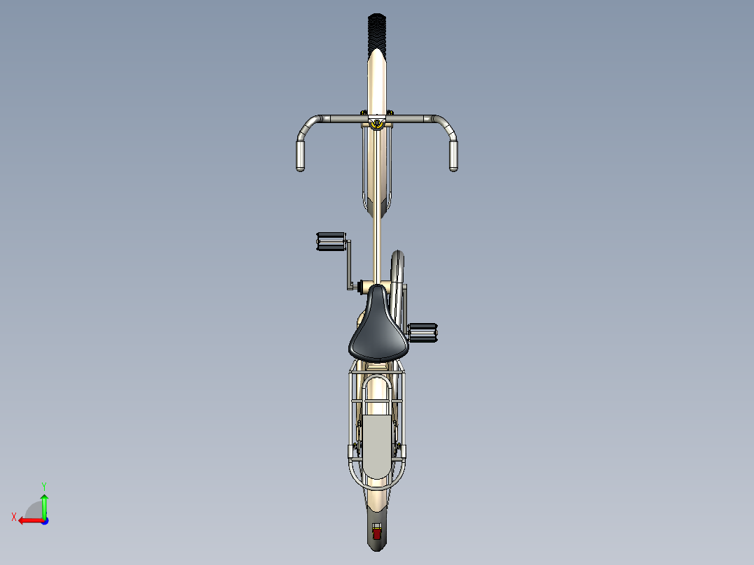 41---自行车step三维图纸模型设计图纸后视图
