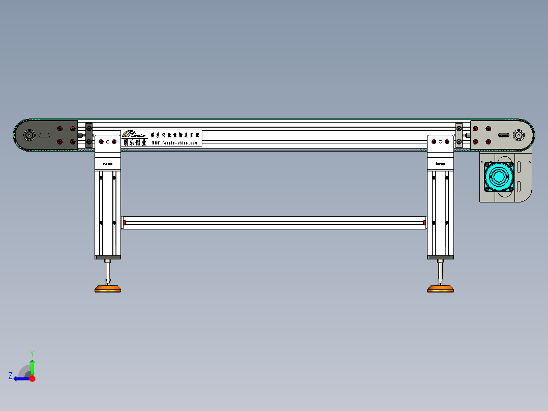 LE-XC4080-齿形同步线左边驱动右视图